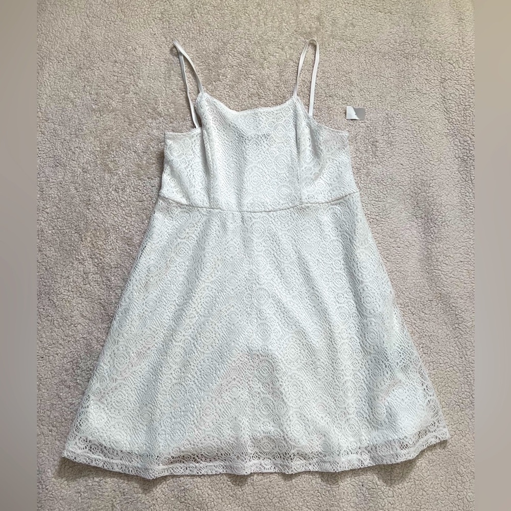 Hype White Lace Jrs Dress M